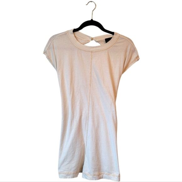 Out From Under Urban Outfitters Women's Cream Jersey Knit Open Back Romper SZ M - Picture 1 of 5